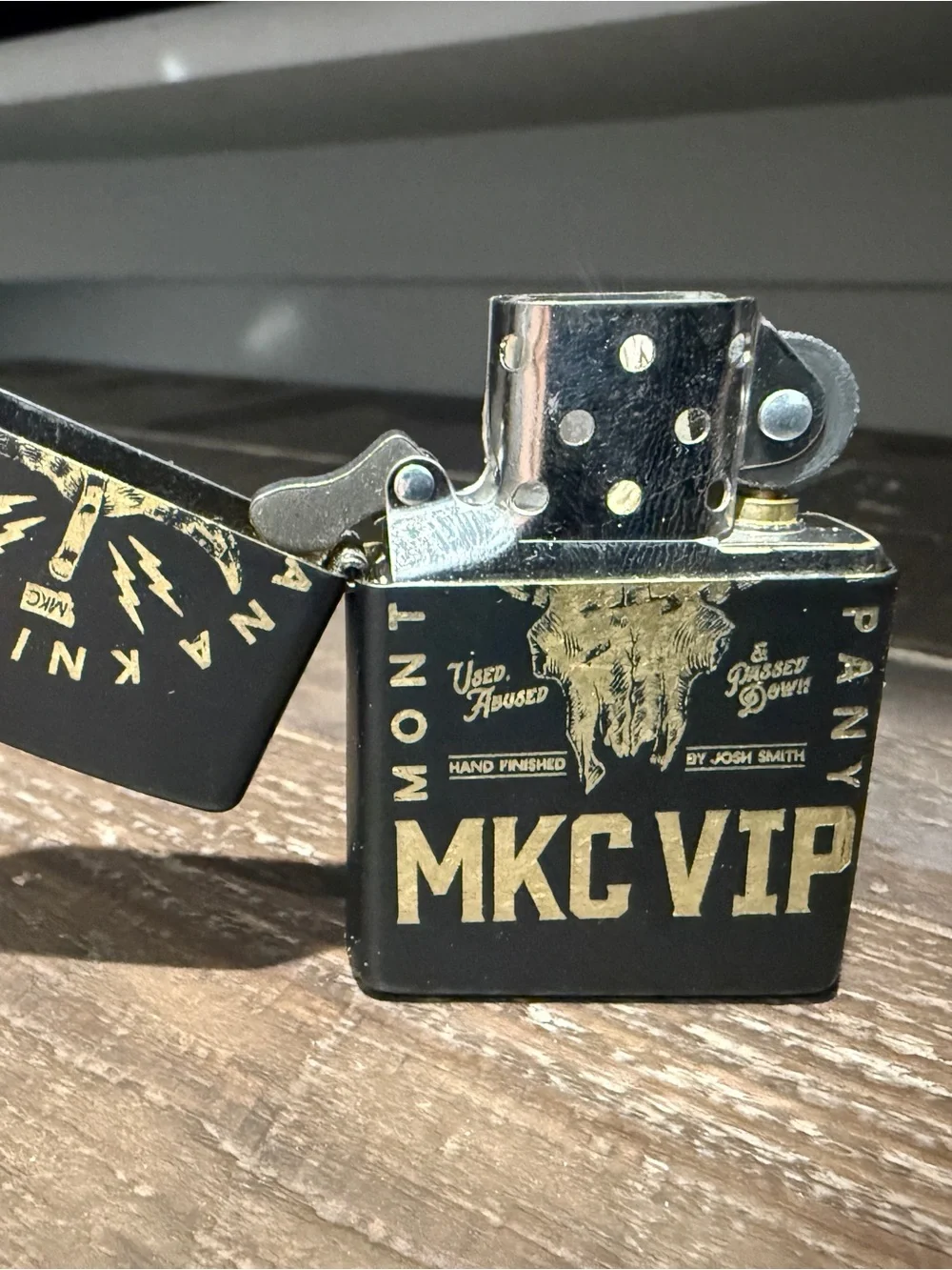 MKC VIP Black and Gold Pocket Lighter - Montana Knife Co.
